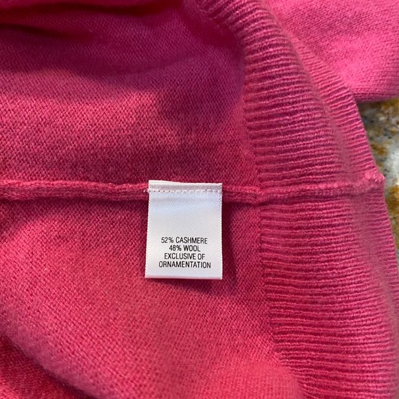 Lilly Pulitzer Cashmere Preppy Cardigan with Fabric Flower Pins - Small - Picture 13 of 16